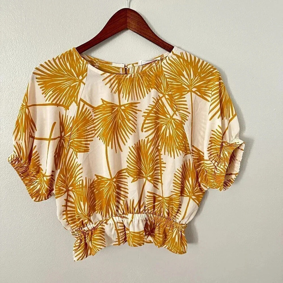 Talulah Crop Top Palm Print sz Small - Picture 1 of 2